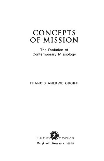 CONCEPTS OF MISSION - Orbis Books