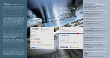 PRODUKTION IM DIALOG - GSaME - Universität Stuttgart