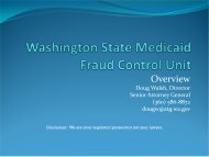 Washington State Medicaid Fraud Control Unit ... - Acumentra Health