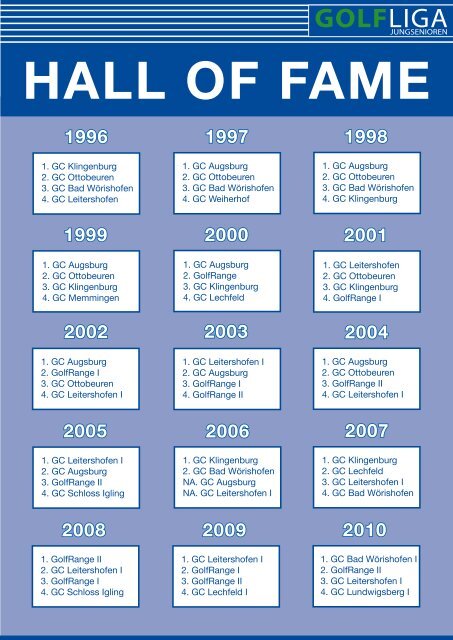 Hall of Fame als PDF - Golfliga.de