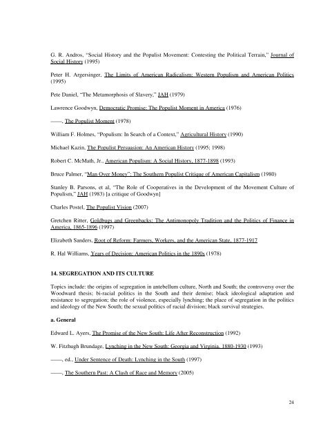 Paper 24 reading list