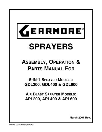 SPRAYERS - Gearmore, Inc.
