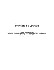 Innovating in a Downturn - Faculty and Staff