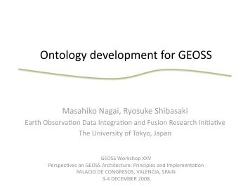 Ontology development for GEOSS - OGC Network