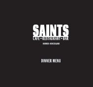 Saints Dinner Menu