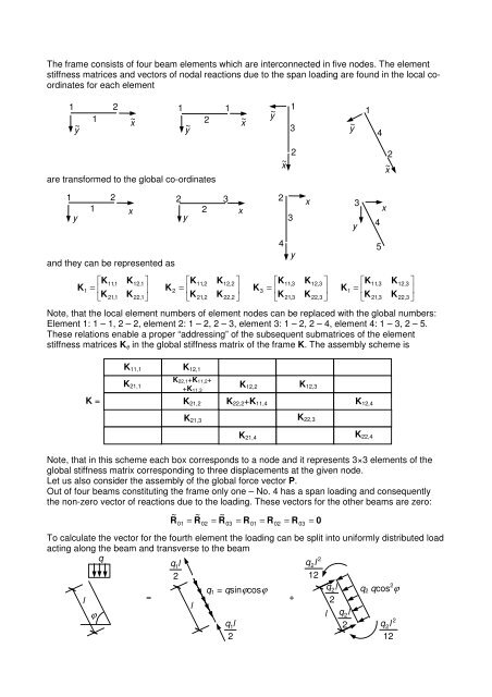 Computer (matrix) version of the stiffness method 1. The computer ...