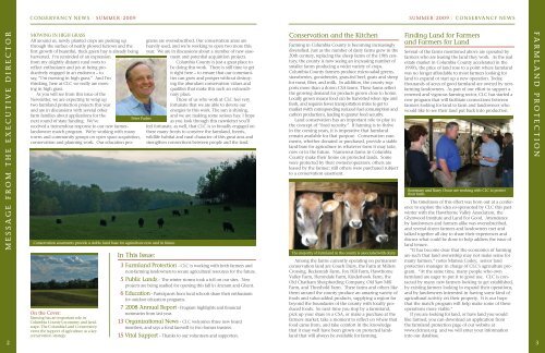 2008 Annual Report and Summer 2009 Newsletter - Columbia Land ...