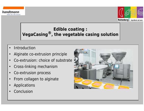 Edible coating : Vegetable casing solution by Ruitenberg ...