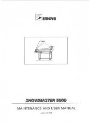 Showmaster 5000 operating & maintenance manual