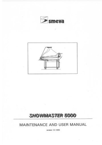 Showmaster 5000 operating & maintenance manual