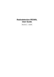 Radiodetection RD385L User Guide