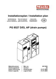 Installationsplan / Installation plan PG 8527 D/EL AP (drain ... - Miele