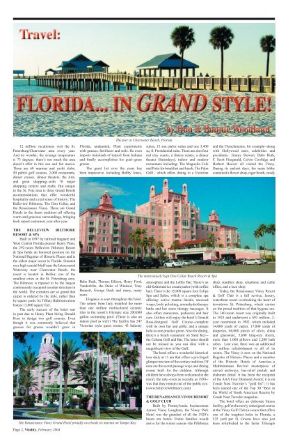 The Pier At Clearwater Beach, Florida - Vitality Magazine Cape Cod