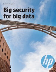Big security for big data - Business whitepaper ... - Hewlett Packard
