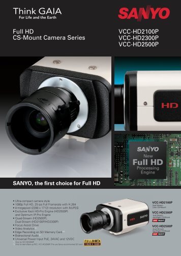 SANYO, the first choice for Full HD - SANYO Electric Co., Ltd.