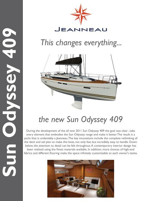 Download a SO409 brochure here. - Jeanneau