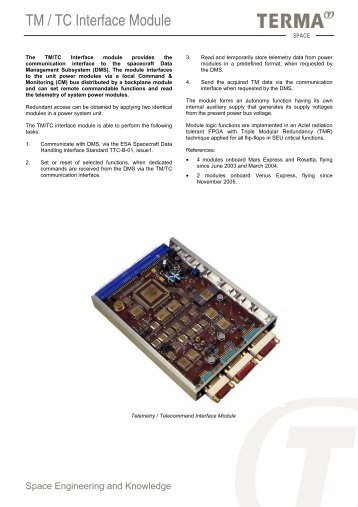 TM / TC Interface Module - Terma