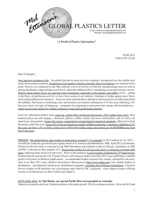 The Global Plastics Letter