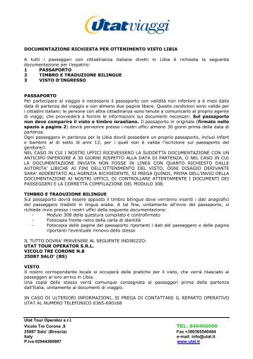 cosa devi sapere - Utat Viaggi