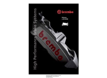 Brembo High Performance 2009 Catalog - Distributed by OPP Racing