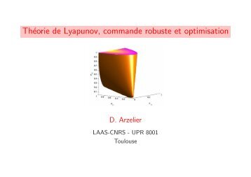 Théorie de Lyapunov, commande robuste et ... - LAAS CNRS