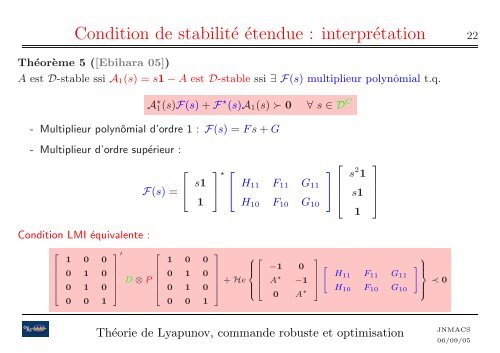 Théorie de Lyapunov, commande robuste et ... - LAAS CNRS