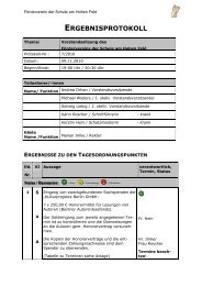 Protokoll vom 09.11.2010 - Schule am Hohen Feld