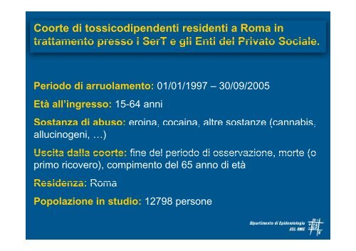 Dipendenze patologiche e servizi sanitari - Associazione Italiana ...