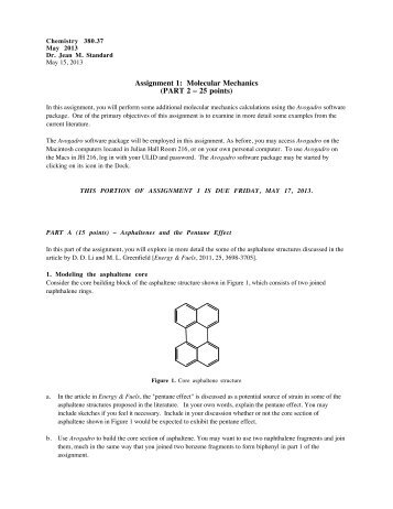Assignment 1: Molecular Mechanics (PART 2 â 25 points)