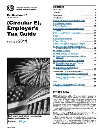 Publication 15 Circular E, Employers Tax Guide - GTM Payroll ...