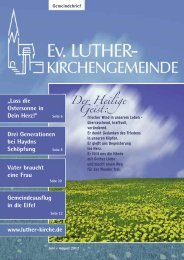 Lebendige Gemeinde - Ev. Luther-Kirchengemeinde Remscheid