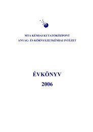 ÃVKÃNYV 2006 - MTA TTK