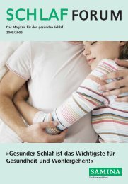 Das Magazin für den gesunden Schlaf. 2005/2006 »Gesunder Schlaf ...