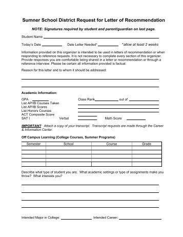 form b departmental recommendation letter request letter of recommendation request
