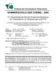 sommerschule der chemie - 2005 - Verband der Chemielehrer ...