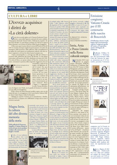 Il numero di Ottobre 2011 - Associazione Nazionale Venezia Giulia ...