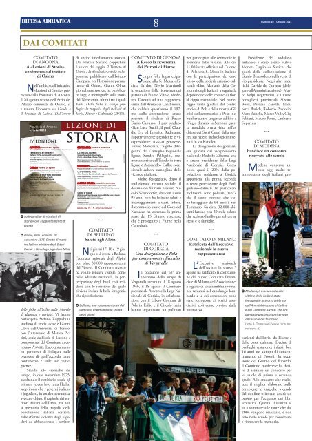 Il numero di Ottobre 2011 - Associazione Nazionale Venezia Giulia ...