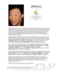 Andrew Lua Bio (Feb 2012) - Fly Entertainment