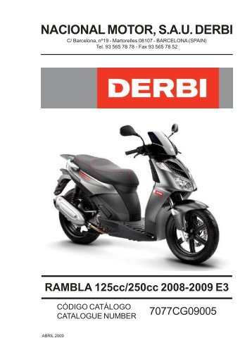 Derbi Rambla 125 / 250 ccm 4-takt E3