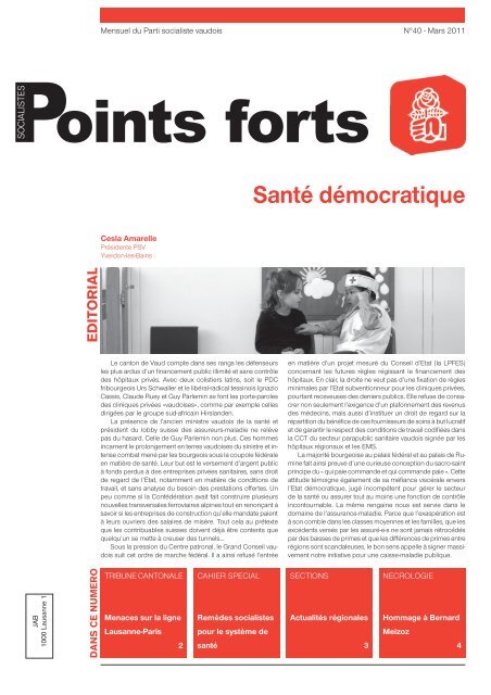 Points Forts nÂ° 40 - Parti socialiste vaudois