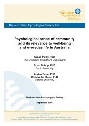 Psychological sense of community and its relevance to well-being ...