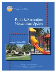 Parks & Recreation Master Plan Update - Town of Yucca Valley