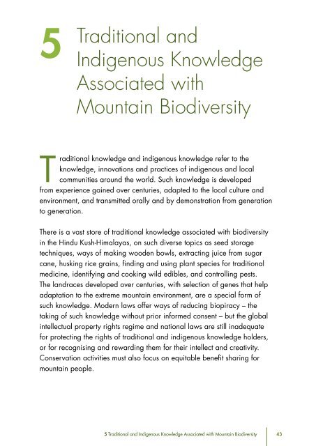Mountain Biodiversity of the Hindu Kush-Himalayas - Himalayan ...