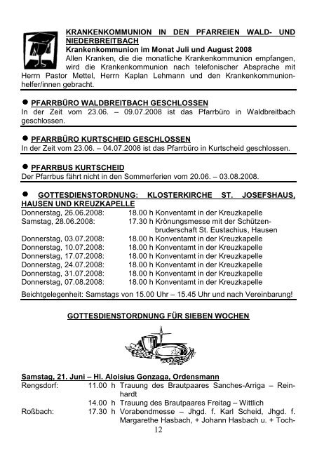 Nach Bürder - Katholische Pfarrgemeinden Niederbreitbach und ...