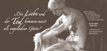 âDie Liebe und der Tod kommen meist als ungeladene GÃ¤ste.â