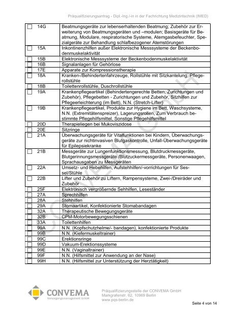 Dipl.-Ing. Fachrichtung Medizintechnik - Convema