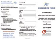 Flyer zur Fachtagung - Fachschule für Technik Mühlhausen