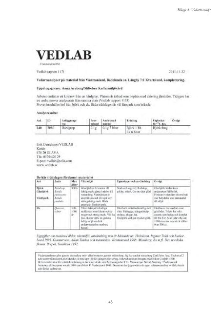 Stiftelsen KulturmiljÃ¶vÃ¥rd Rapport 2012:45. - KMMD