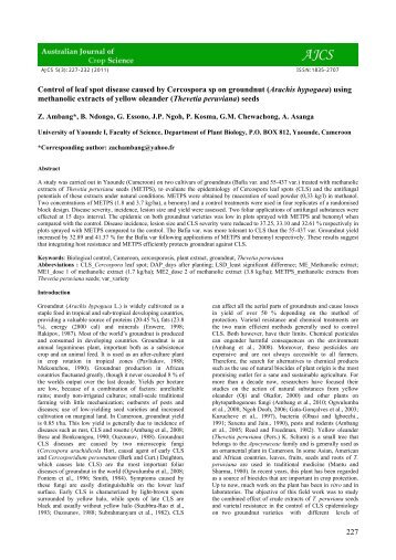 227 Control of leaf spot disease caused by Cercospora sp on ...