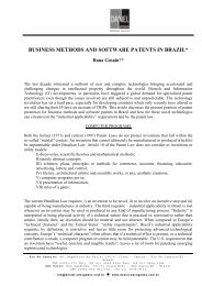 business methods and software patents in brazil - Daniel Advogados